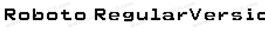Roboto RegularVersio字体转换